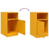 vidaXL Comodini 2 pz Giallo Senape 34,5x39x62 cm in Acciaio
