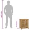 vidaXL Cesto del Bucato 50x35x60 cm in Legno Massello di Teak
