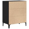 vidaXL Credenza Rovere Nero 57 x 35 x 70 cm Legno multistrato