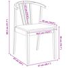vidaXL Sedia da pranzo 2 pcs Bianco Legno di gomma massiccio