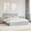 vidaXL Struttura del letto con cassetto Grigio Sonoma 180 x 200 cm
