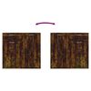 vidaXL Credenza Rovere Fumo 80x36x75 cm in Legno Multistrato