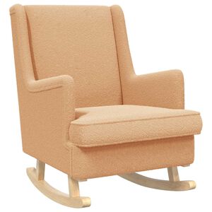 vidaXL Sedia a dondolo Beige 62 x 80 x 85 cm Boucl&eacute;