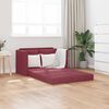 vidaXL Divano Letto da Terra 2 in 1 Rosso Vino 112x174x55cm Tessuto