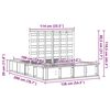 vidaXL Struttura del letto Bianco 120 x 190 cm Pino massello