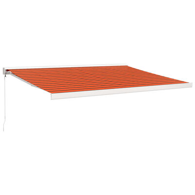 vidaXL Tenda Retrattile Arancione Marrone 4,5x3 m Tessuto e Alluminio