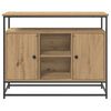 vidaXL Credenza Rovere artigianale 100 x 35 x 80 cm Legno multistrato