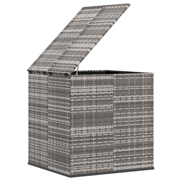 vidaXL Contenitore da Giardino in Rattan PE 100x97,5x104 cm Grigio