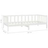 vidaXL Divano Letto con Materasso 90x200 cm Bianco in Legno di Pino
