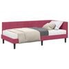 vidaXL Struttura Letto Angolare con Materasso 2 pz Rosso Vino