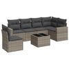 vidaXL Set Divani da Giardino 7 pz con Cuscini Grigio in Polyrattan