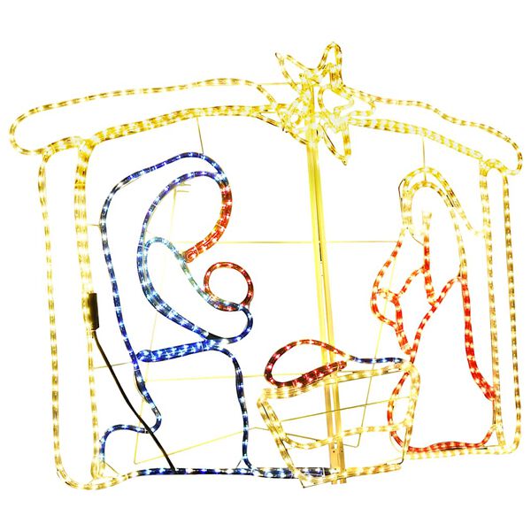 vidaXL Nativit&agrave; Decorazione di Natale 240 LED 116x41x87 cm