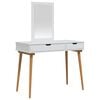 vidaXL Set Tavolo da Trucco FAUSKE 2 pz Bianco 100 x 50 x 143 cm