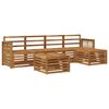 vidaXL Set di divani da esterno 6 pz Naturale