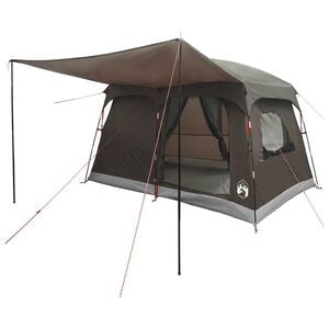 vidaXL Tenda Familiare 8 persona Marrone Grigio Poliestere