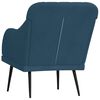 vidaXL Poltrona Blu 63x76x80 cm Velluto