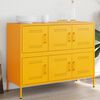 vidaXL Credenza Giallo Senape 100,5x39x79 cm in Acciaio