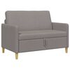 vidaXL Divano con Storage Tortora 122 x 78 x 87 cm Poliestere
