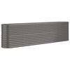 vidaXL Letto Giardino Acciaio Zincato 260x40x68 cm Grigio
