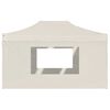 vidaXL Gazebo Professionale Pieghevole Pareti Alluminio 4,5x3m Crema