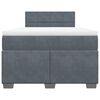 vidaXL Giroletto a Molle con Materasso Grigio Scuro 120x190 cm Velluto