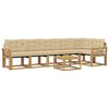 vidaXL Set di divani da esterno 7 pz Bianco e Beige
