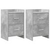 vidaXL Comodini 2 pcs Grigio Cemento 40 x 30 x 60 cm