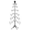 vidaXL Albero di Natale Decorativo in Metallo Nero 180 cm