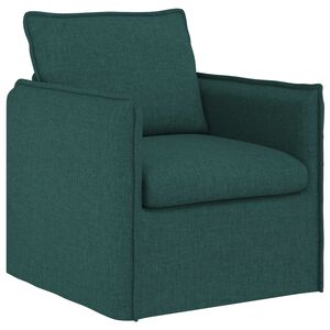 vidaXL Divano Verde Scuro 75 x 82 x 85 cm Tessuto