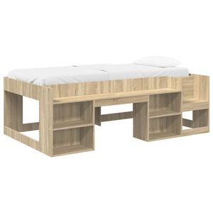 vidaXL Struttura per Letto per Bambini con Ripostiglio Rovere Sonoma