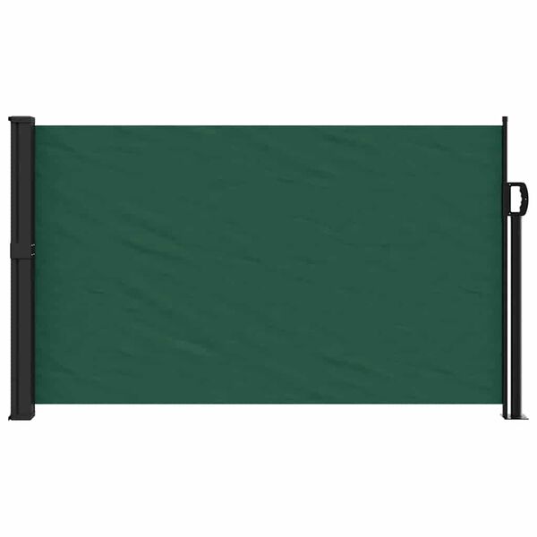 vidaXL Tenda da Sole Laterale Retrattile Verde Scuro 117x300 cm