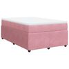 vidaXL Giroletto a Molle con Materasso Rosa 120x190 cm in Velluto