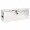 vidaXL Contenitore Portaoggetti Argento 60x23,5x23 cm in Alluminio