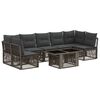 vidaXL Set Divano da Giardino 7 pz Grigio polyrattan