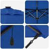 vidaXL Parasol Roma a braccio con blocco Blu e Nero 352 x 251 x 265 cm