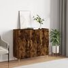 vidaXL Credenza Rovere Fumo 90x34x80 cm in Legno Multistrato