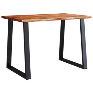 vidaXL Tavolo da Pranzo Bordi Vivi 110x70x75 cm Legno Massello Acacia