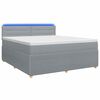 vidaXL Letto box spring con materasso Grigio Chiaro 160 x 200 cm