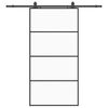 vidaXL Porta Scorrevole con Ferramenta Nera 102,5x205 cm in Vetro ESG