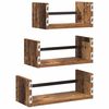 vidaXL Set mensole da parete 3 pcs Legno vecchio 40x16x14cm