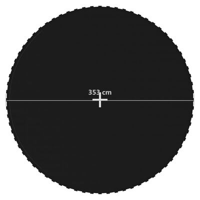 vidaXL Telo da Salto Nero per Trampolino Rotondo di 13 Piedi/3,96 m