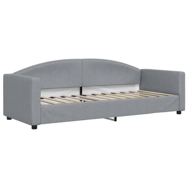 vidaXL Divano Letto con Materasso Grigio Chiaro 80x200 cm in Tessuto