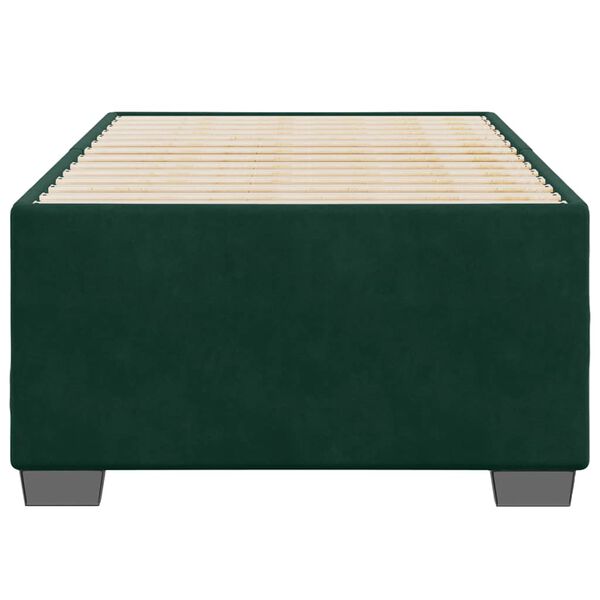 vidaXL Giroletto senza Materasso Verde Scuro 90x190 cm in Velluto