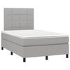 vidaXL Letto a Molle Materasso e LED Grigio Chiaro 120x190 cm Tessuto