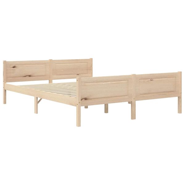 vidaXL Giroletto senza Materasso 160x200 cm in Legno Massello di Pino
