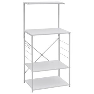 vidaXL Mobile per Microonde Bianco 60x39,6x123 cm Legno Multistrato