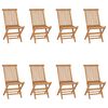 vidaXL Sedie pieghevoli, 8 pezzi, in legno massello di teak