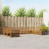 vidaXL Set divani 9 pcs Naturale Legno di Acacia Massello