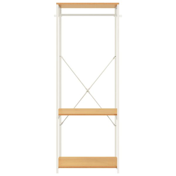 vidaXL Armadio Bianco e Rovere 60x40x167cm Metallo e Legno Multistrato