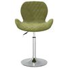 vidaXL Sedia da Pranzo Girevole Verde Chiaro in Velluto